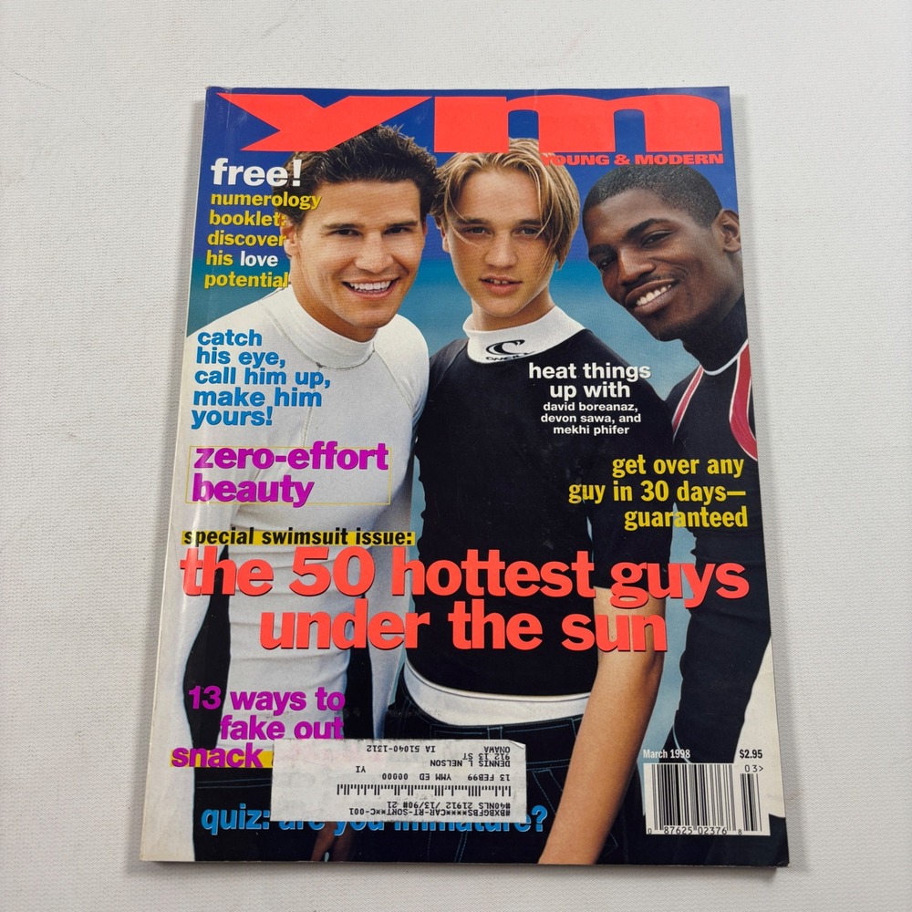 YM Young & Modern Magazine March 1998 David Boreanaz Devon Sawa Mekhi Phifer